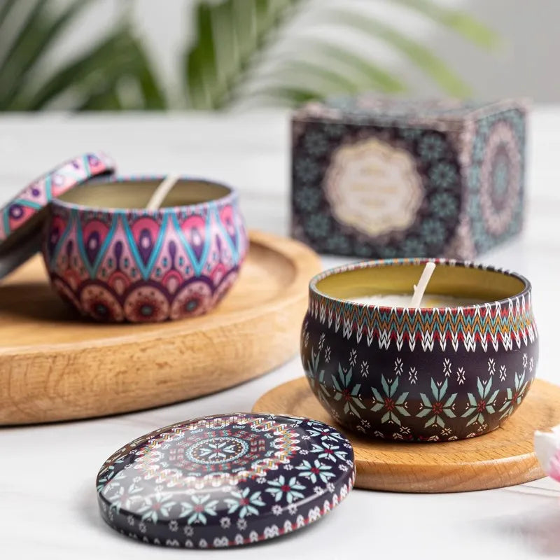 Velas Mandala Mosaico Aromáticas