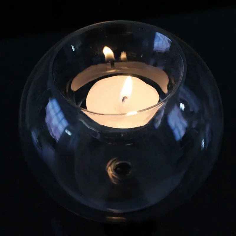 Porta-Velas de Cristal Elegante