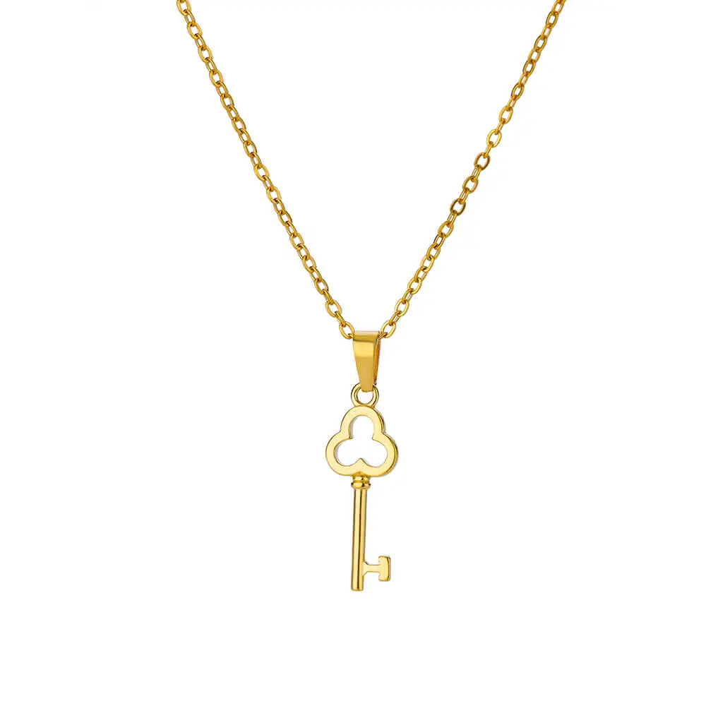 Colar Chave Dourada Feminina