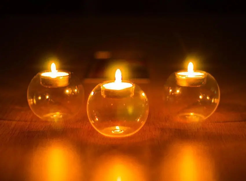 Porta-Velas de Cristal Elegante