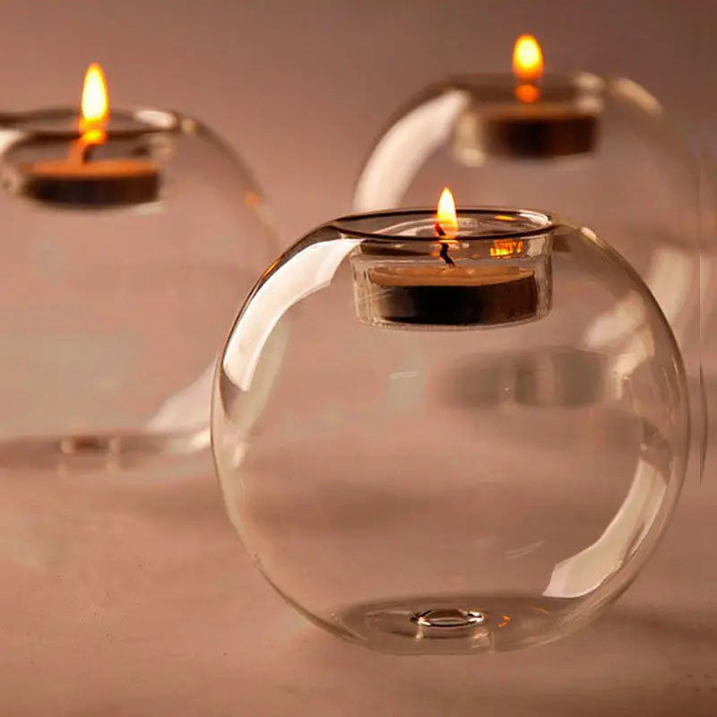 Porta-Velas de Cristal Elegante