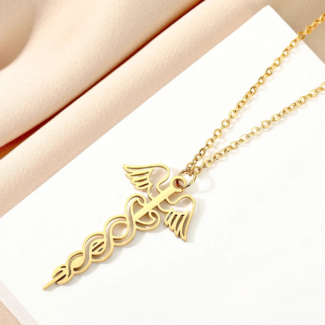 Colar Caduceu Harmonia de Hermes