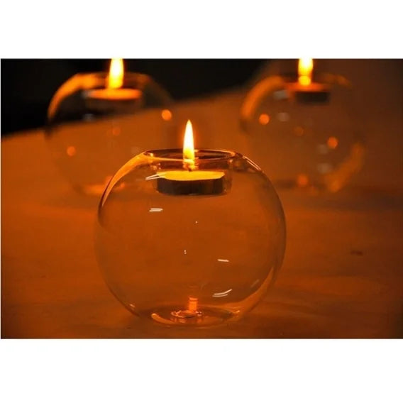 Porta-Velas de Cristal Elegante