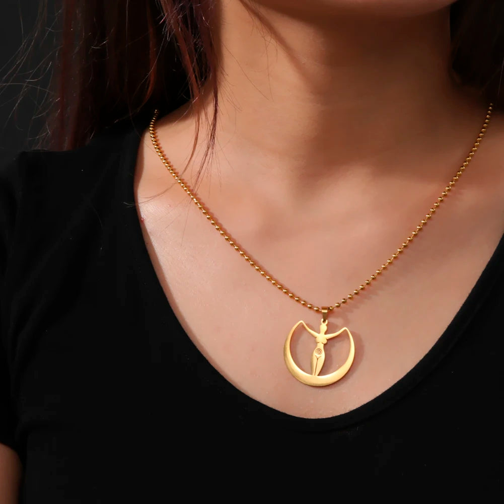 Colar Amuleto Deusa Lunar