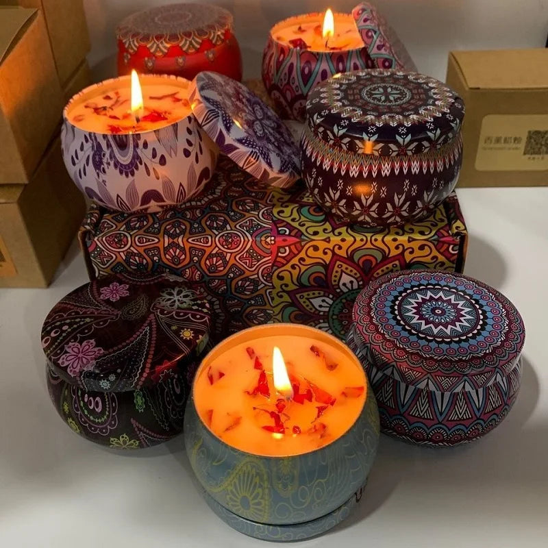 Velas Mandala Mosaico Aromáticas