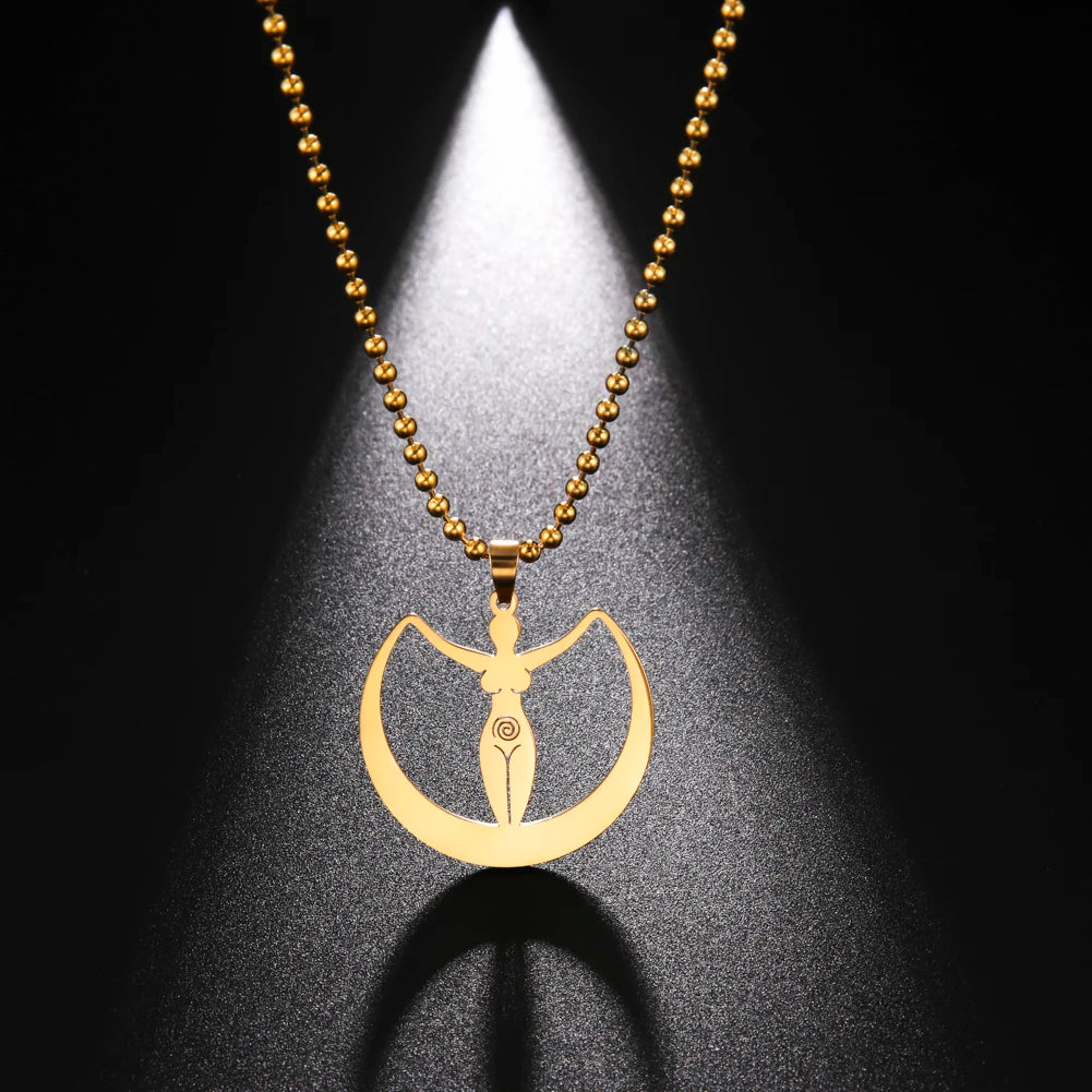 Colar Amuleto Deusa Lunar