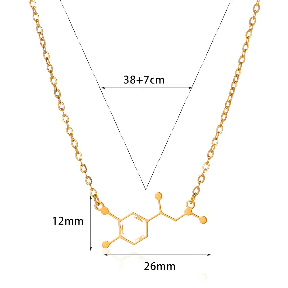 Colar Geometria Química Dopamina