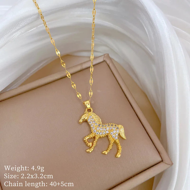 Colar Cavalo Dourado