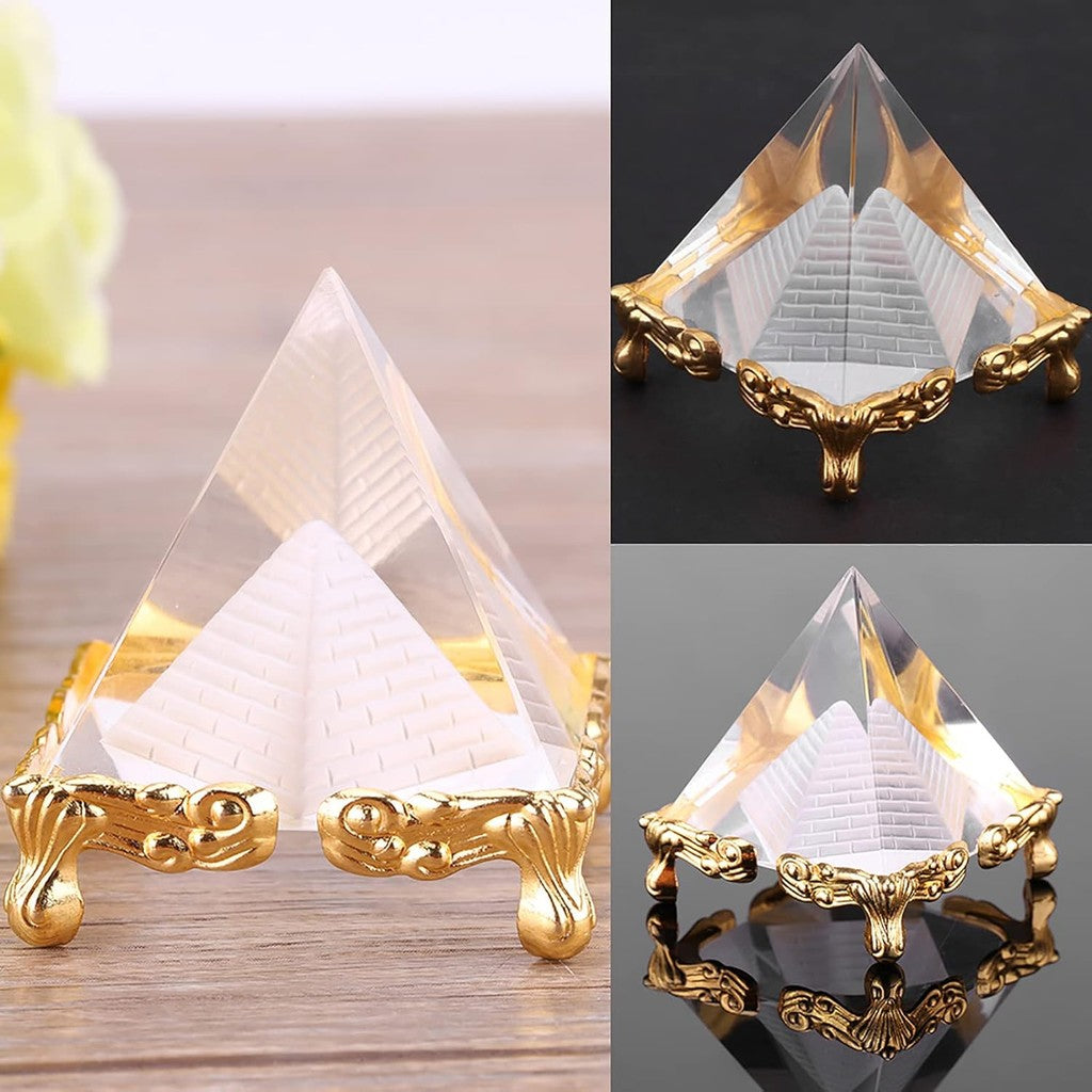 PyramidLux™ – Pirâmide de Cristal Egípcio com Base Dourada [LEVE 3 E ECONOMIZE] ✨🔺