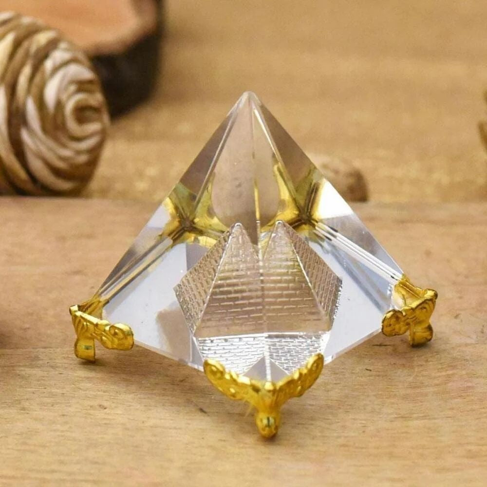 PyramidLux™ – Pirâmide de Cristal Egípcio com Base Dourada [LEVE 3 E ECONOMIZE] ✨🔺