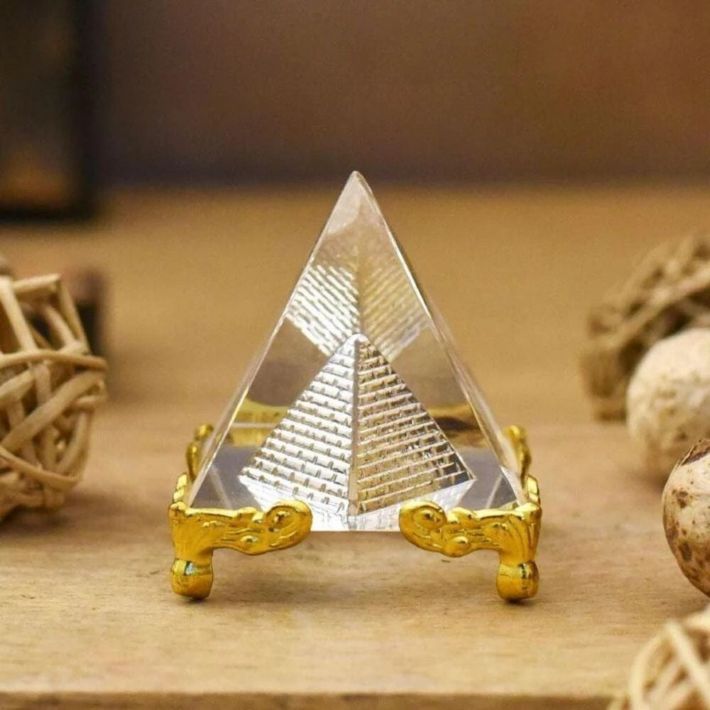 PyramidLux™ – Pirâmide de Cristal Egípcio com Base Dourada [LEVE 3 E ECONOMIZE] ✨🔺